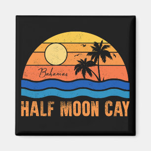 Aimant Half Moon Cay Bahamas - Retro Vintage 80s Souvenir
