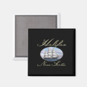 Aimant Halifax Nova Scotia Clipper Ship  (Recto/Verso)