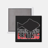 Aimant Halimais Halibut Poisson plat - Geek marin (Recto/Verso)