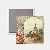 Aimant Hall de l'Indépendance Vintage (Recto/Verso)