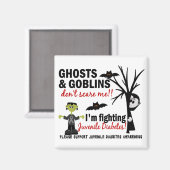 Aimant Halloween 1 jeune guerrier du diabète (Recto/Verso)