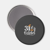 Aimant Halloween 31 octobre Citrouille Sorcière Chapeau D (Recto/Verso)