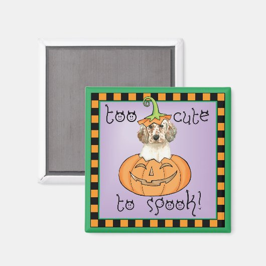 Aimant Halloween Anglais Setter (Recto/Verso)