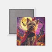 Aimant Halloween Australien Terrier Chien Citrouille peur (Recto/Verso)