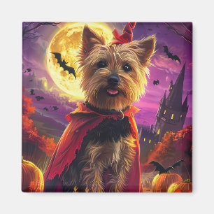 Aimant Halloween Australien Terrier Chien Citrouille peur