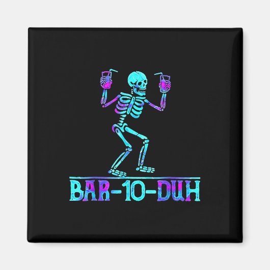Aimant Halloween Bar 10 Duh Skeleton Costume de boisson (Devant)