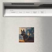 Aimant Halloween berger allemand effroi (In Situ (Lave-vaisselle))