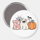 Aimant Halloween Boo Ghost Citrouille Bats Cobweb (Recto/Verso)