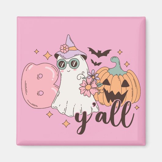 Aimant Halloween Boo Y'All (Devant)