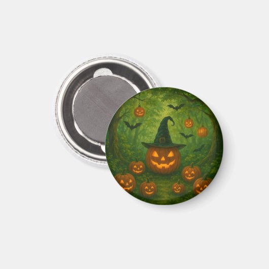Aimant Halloween button that matches nature (Recto/Verso)