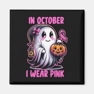 Aimant Halloween Cancer Du Sein Ruban En Octobre Je Porte