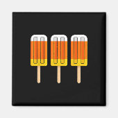 Aimant Halloween Candy Corn Fun Glace Crème Popsicles (Devant)