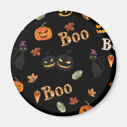 Aimant Halloween Cat Boo (Devant)