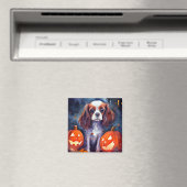Aimant Halloween Cavalier King Charles Citrouille espagno (In Situ (Lave-vaisselle))