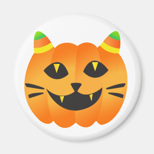 Aimant Halloween Chat-o'-Lanterne