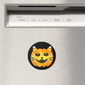 Aimant Halloween Chat-o'-Lanterne (In Situ (Lave-vaisselle))