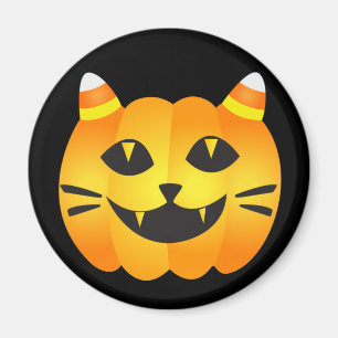Aimant Halloween Chat-o'-Lanterne