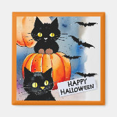 Aimant Halloween Chats Et Chats (Devant)