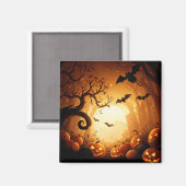 Aimant Halloween/chauve-souris/Citrouille/automne (Recto/Verso)