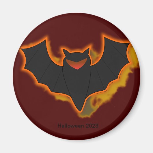 Aimant Halloween Chauve-Souris Effrayante | Thème (Devant)