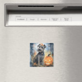 Aimant Halloween Chesapeake Bay Terrier Avec Citrouilles (In Situ (Lave-vaisselle))