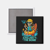 Aimant Halloween Chilling Été À L'Os Skeleton Flo (Recto/Verso)