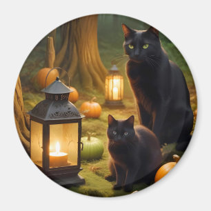 Aimant Halloween Citrouille Chat mignonne Éffrayante Fest