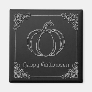 Aimant Halloween Citrouille en argent
