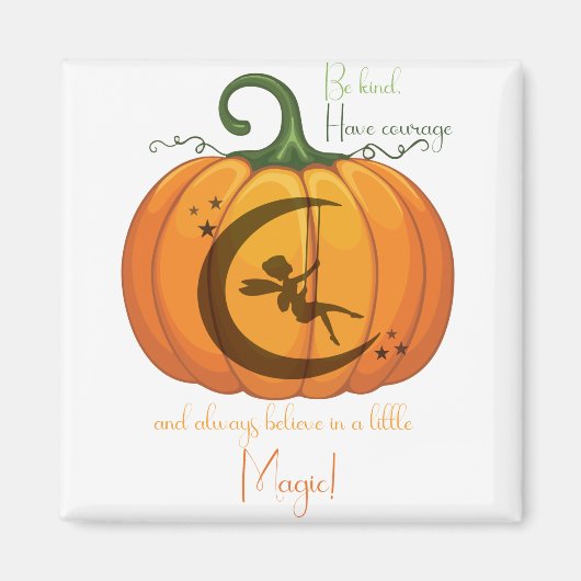 Aimant Halloween Citrouille Fairy design (Devant)
