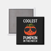 Aimant Halloween Citrouille Le Plus Coolest Dans Le Patch (Recto/Verso)