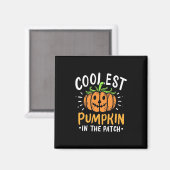 Aimant Halloween Citrouille le plus froid dans le patch (Recto/Verso)