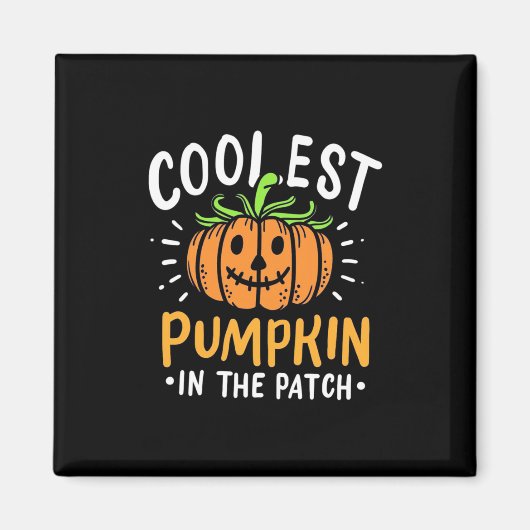Aimant Halloween Citrouille le plus froid dans le patch (Devant)