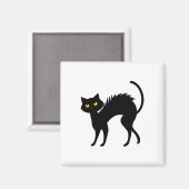 Aimant Halloween de chats noirs - Chats noirs (Recto/Verso)