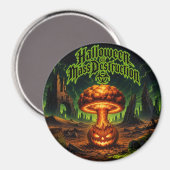 Aimant Halloween de destruction massive Citrouille radioa (Recto/Verso)
