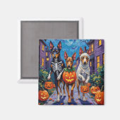 Aimant Halloween de Kelpie australienne (Recto/Verso)