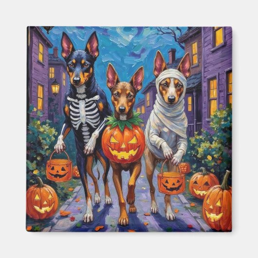 Aimant Halloween de Kelpie australienne (Devant)