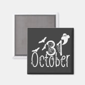 Aimant Halloween éffrayant 31 octobre (Recto/Verso)