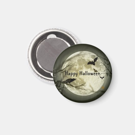 Aimant Halloween éffrayant chauves-souris (Recto/Verso)