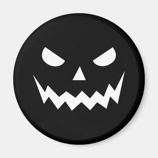 Aimant Halloween Éffrayant Jack-o'-lantern visage Citroui (Devant)