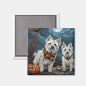 Aimant Halloween Éffrayant West Highland (Recto/Verso)