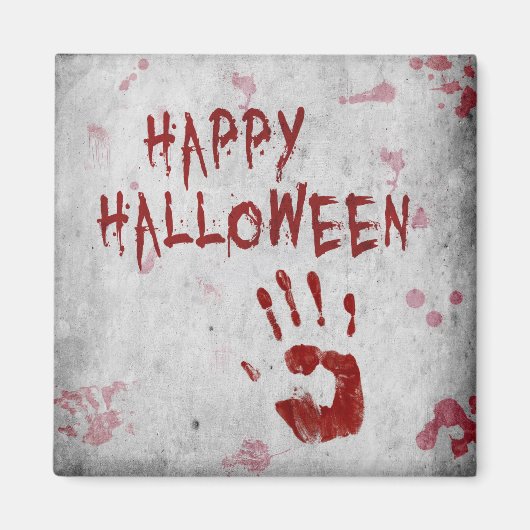 Aimant Halloween Empreinte de Main Sanglante (Devant)