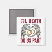 Aimant Halloween Engagement Til Death Do Us Part (Recto/Verso)