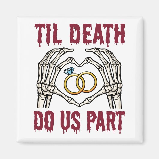 Aimant Halloween Engagement Til Death Do Us Part (Devant)