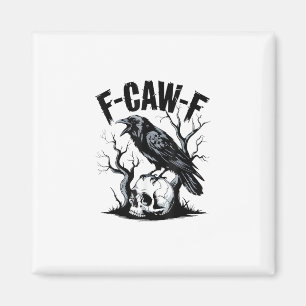 Aimant Halloween F-Caw-F Oiseau Corbeau Femmes Hommes Rét