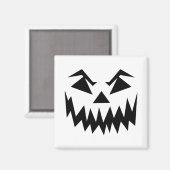 Aimant Halloween face effrayant blanc (Recto/Verso)