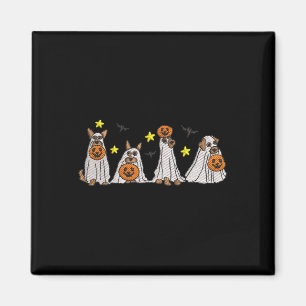 Aimant Halloween Femmes Ghost Chien Broderie Effet Concep