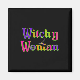 Aimant Halloween Fun Witch Witchy Woman Trick Treat