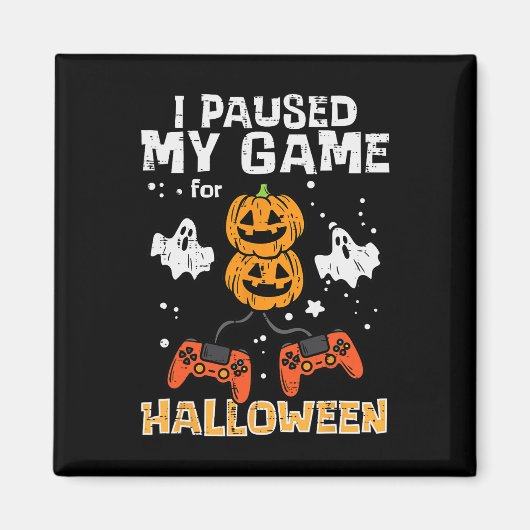 Aimant Halloween Gamer Pausse Mon Costume De Jeu Hommes G (Devant)