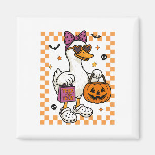 Aimant Halloween Goose Ghost Bow Coquette Trucs Ou Traite