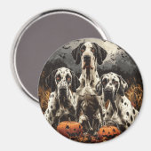 Aimant Halloween Great Dane Dogs Jack-o'-lantern (Recto/Verso)
